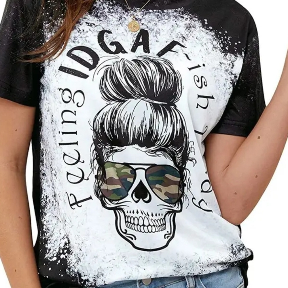 Edgy Black and White Graphic Tee